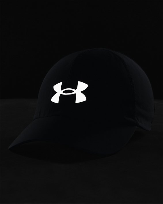 หมวกแก๊ป UA Shadow Run Adjustable สำหรับผู้ชาย in Black image number 2